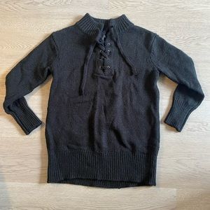 Sweater With Laced Up Detail